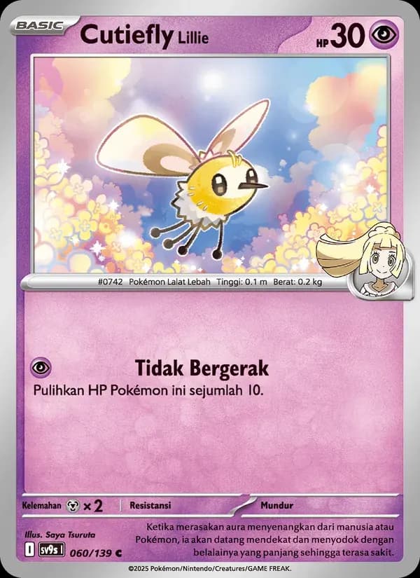 Cutiefly <Lillie> — SV9S 60 Indonesian Pokémon card