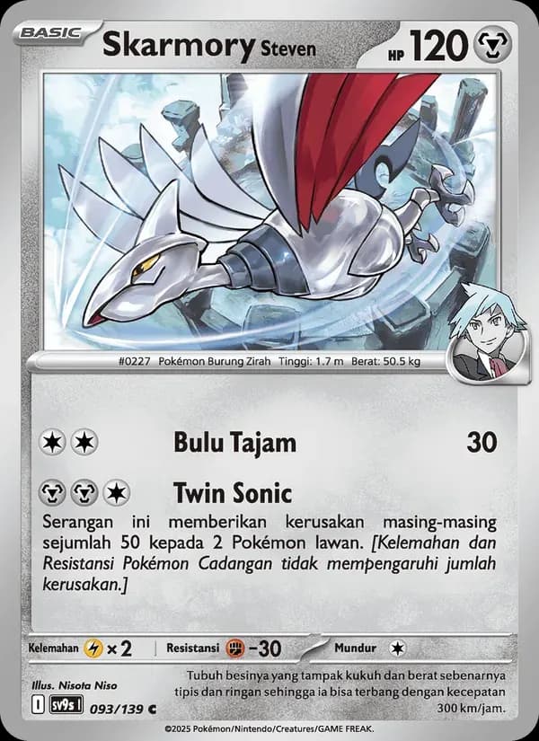 Skarmory <Steven> — SV9S 93 Indonesian Pokémon card