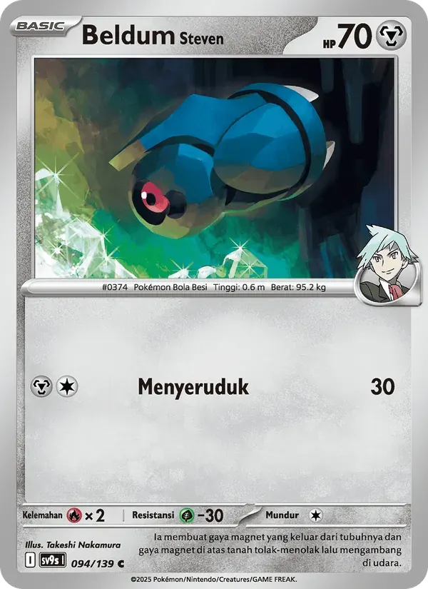 Beldum <Steven> — SV9S 94 Indonesian Pokémon card