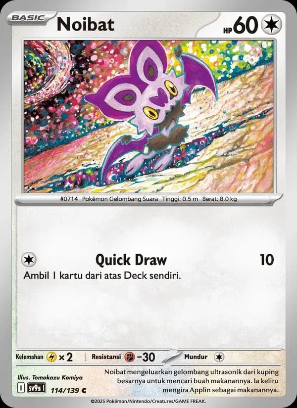 Noibat — SV9S 114 Indonesian Pokémon card