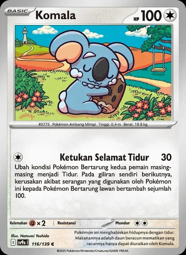 Komala — SV9S 116 Indonesian Pokémon card