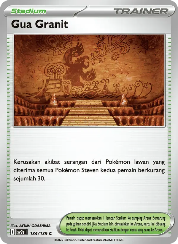 Gua Granit — SV9S 134 Indonesian Pokémon card