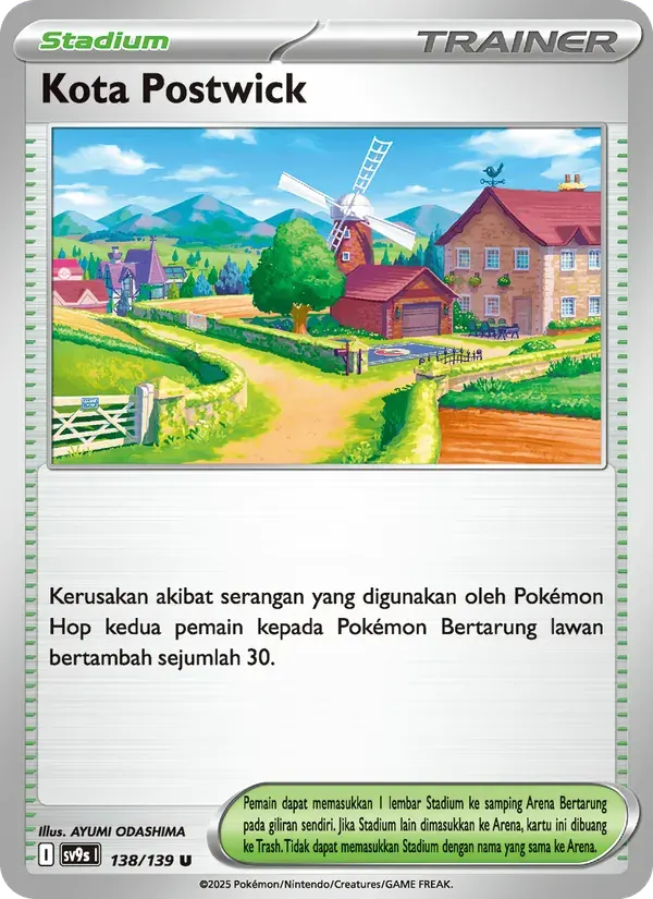 Kota Postwick — SV9S 138 Indonesian Pokémon card