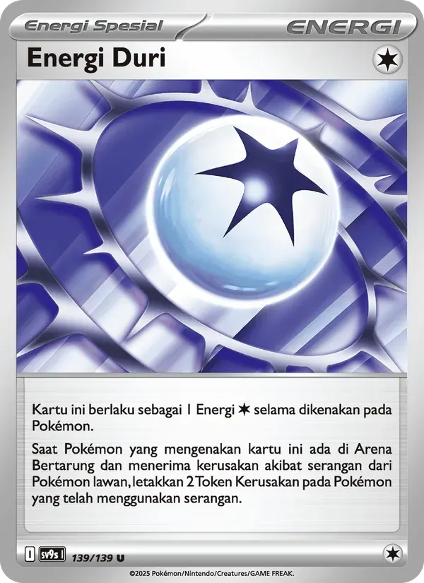 Energi Duri — SV9S 139 Indonesian Pokémon card