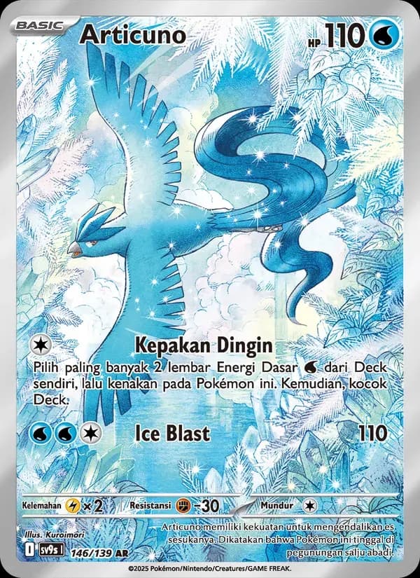 Articuno — SV9S 146 Indonesian Pokémon card