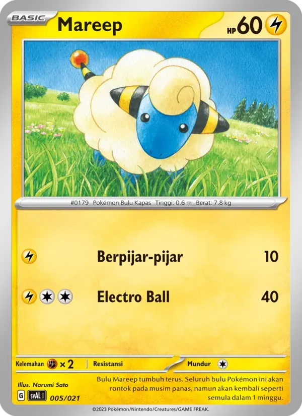 Mareep — SVAL 5 Indonesian Pokémon card