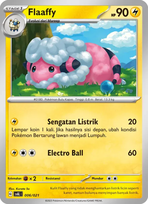 Flaaffy — SVAL 6 Indonesian Pokémon card