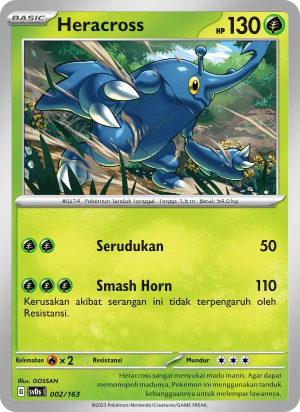 Heracross — SVDS 2 Indonesian Pokémon card