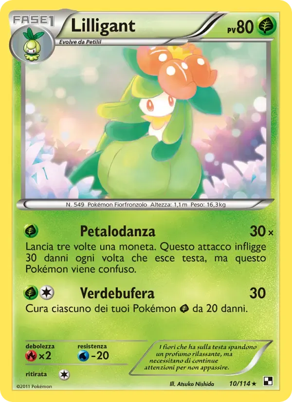 Lilligant — Nero e Bianco 10 Italian Pokémon card