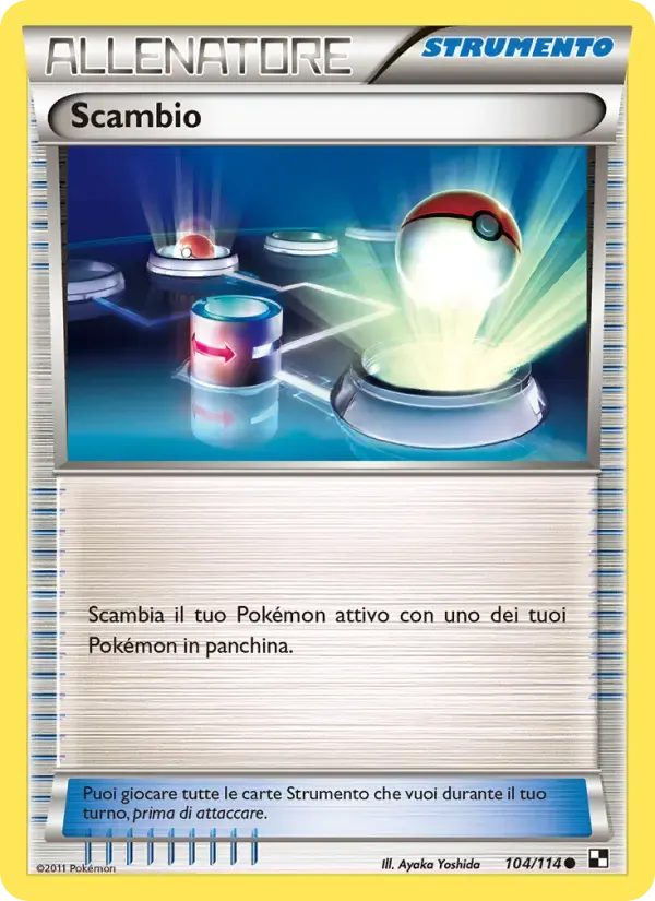 Scambio — Nero e Bianco 104 Italian Pokémon card