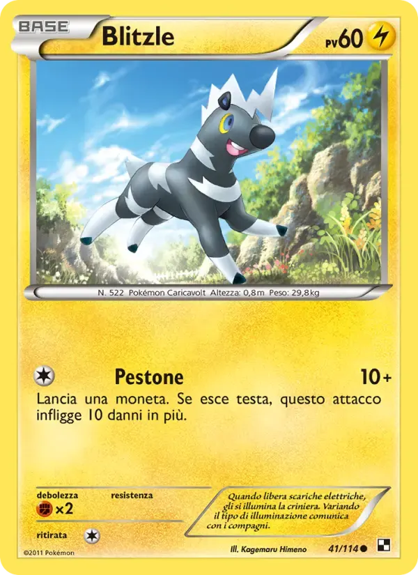 Blitzle — Nero e Bianco 41 Italian Pokémon card