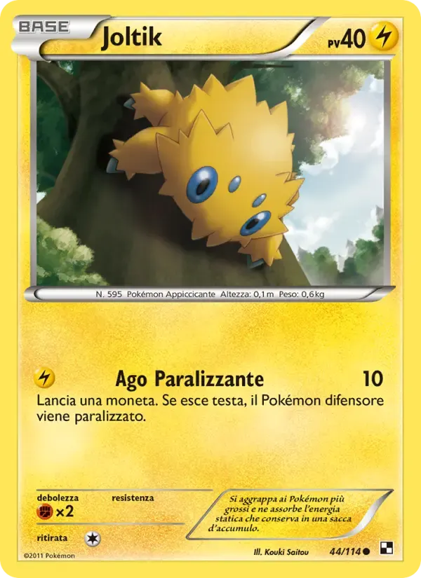 Joltik — Nero e Bianco 44 Italian Pokémon card