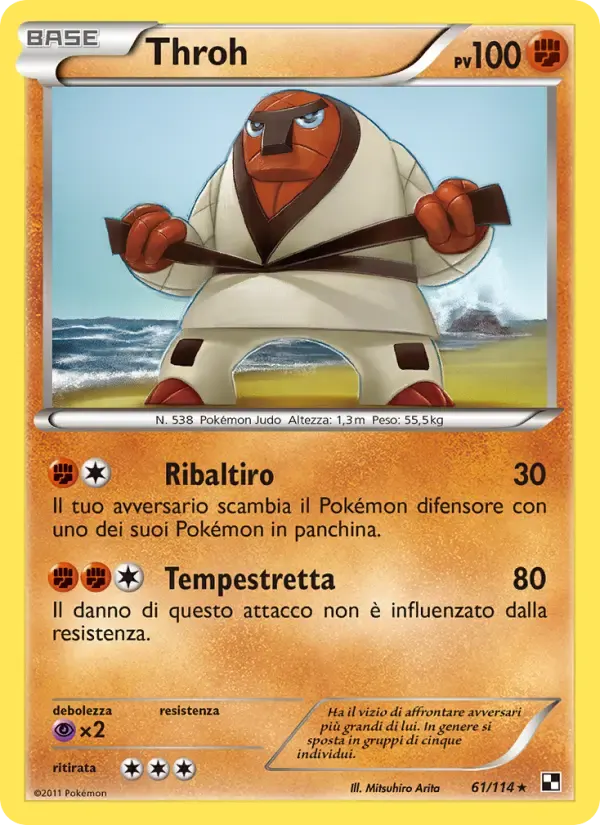 Throh — Nero e Bianco 61 Italian Pokémon card