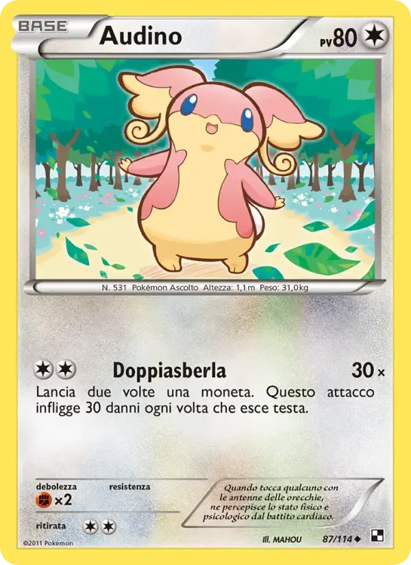 Audino — Nero e Bianco 87 Italian Pokémon card