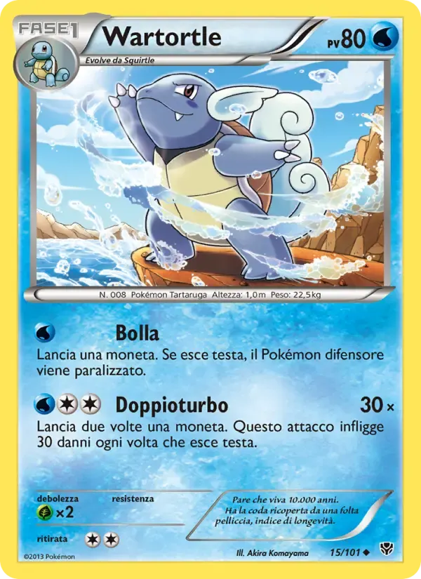Wartortle — Esplosione Plasma 15 Italian Pokémon card