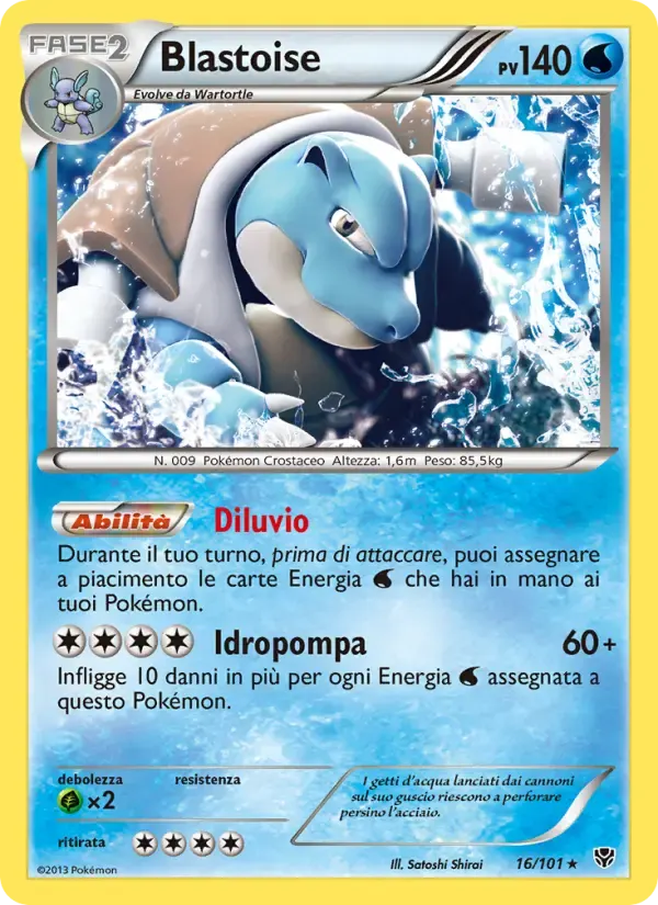 Blastoise — Esplosione Plasma 16 Italian Pokémon card