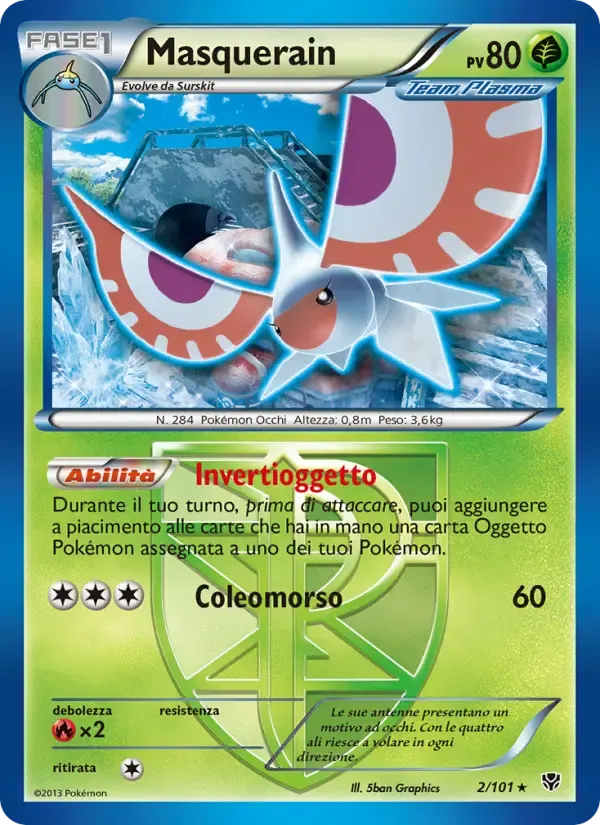 Masquerain — Esplosione Plasma 2 Italian Pokémon card