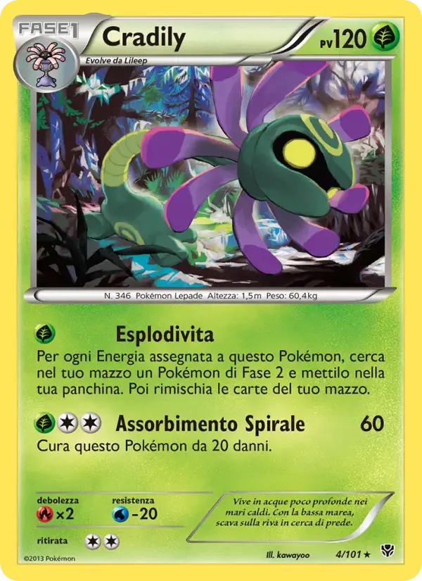 Cradily — Esplosione Plasma 4 Italian Pokémon card