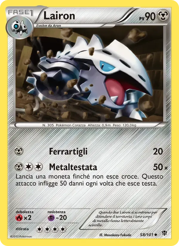 Lairon — Esplosione Plasma 58 Italian Pokémon card