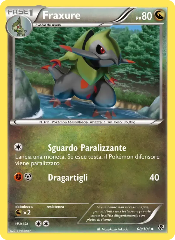Fraxure — Esplosione Plasma 68 Italian Pokémon card