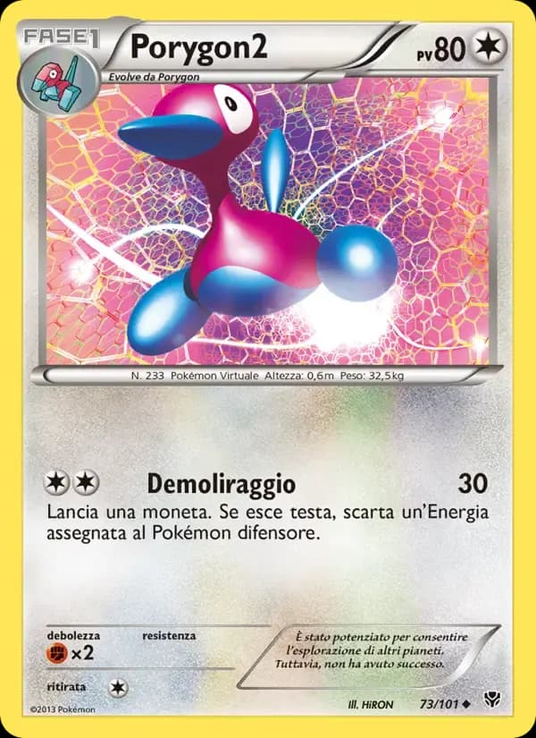 Porygon2 — Esplosione Plasma 73 Italian Pokémon card