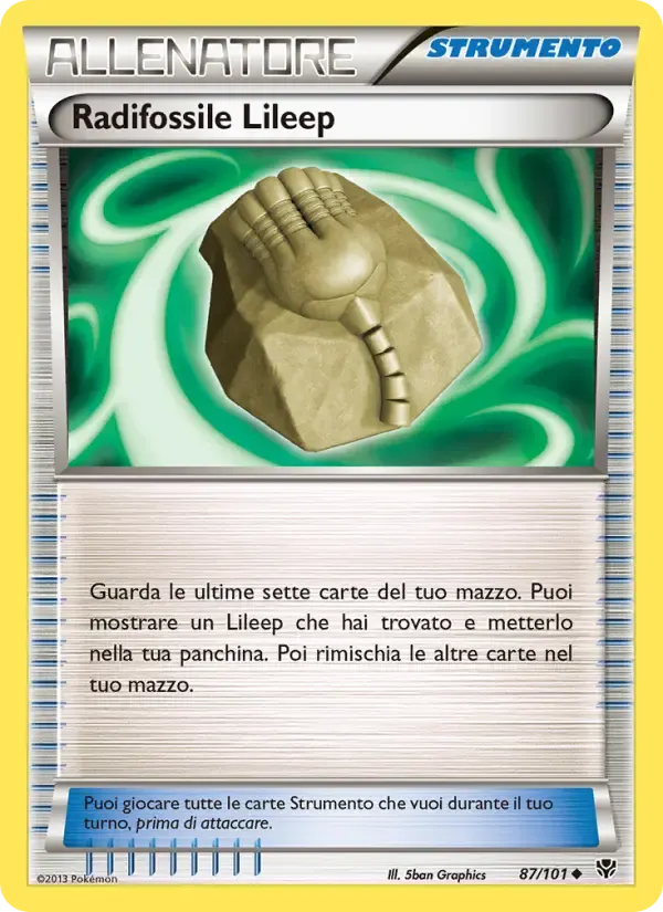 Radifossile di Lileep — Esplosione Plasma 87 Italian Pokémon card
