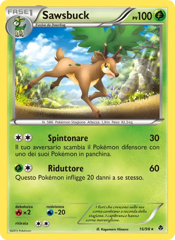 Sawsbuck — Nuove Forze 16 Italian Pokémon card
