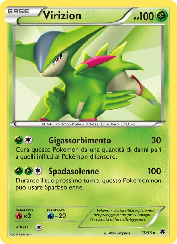 Virizion — Nuove Forze 17 Italian Pokémon card
