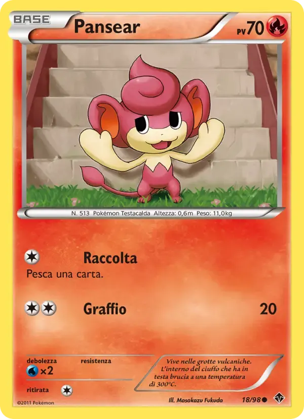 Pansear — Nuove Forze 18 Italian Pokémon card