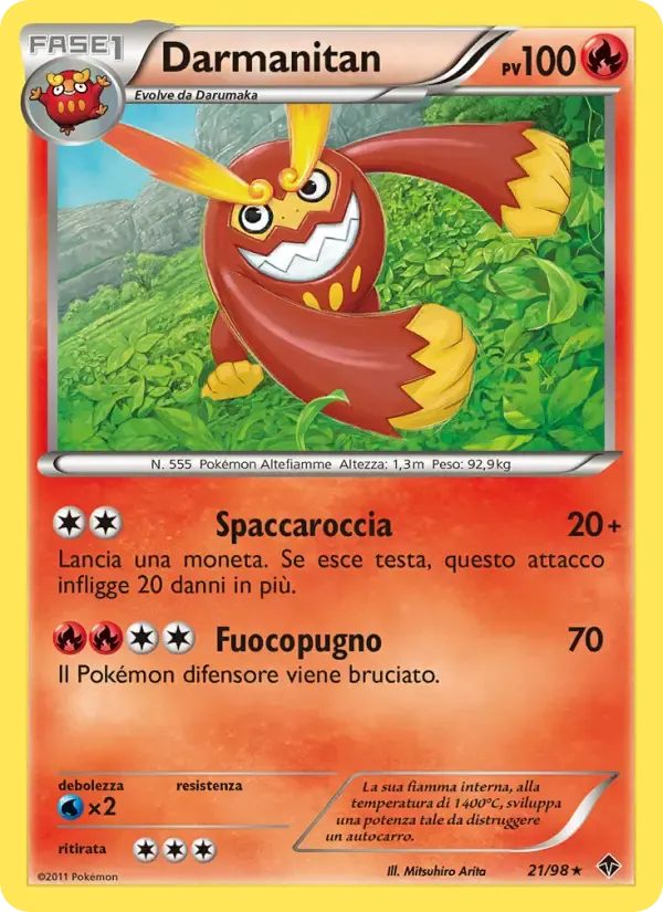 Darmanitan — Nuove Forze 21 Italian Pokémon card