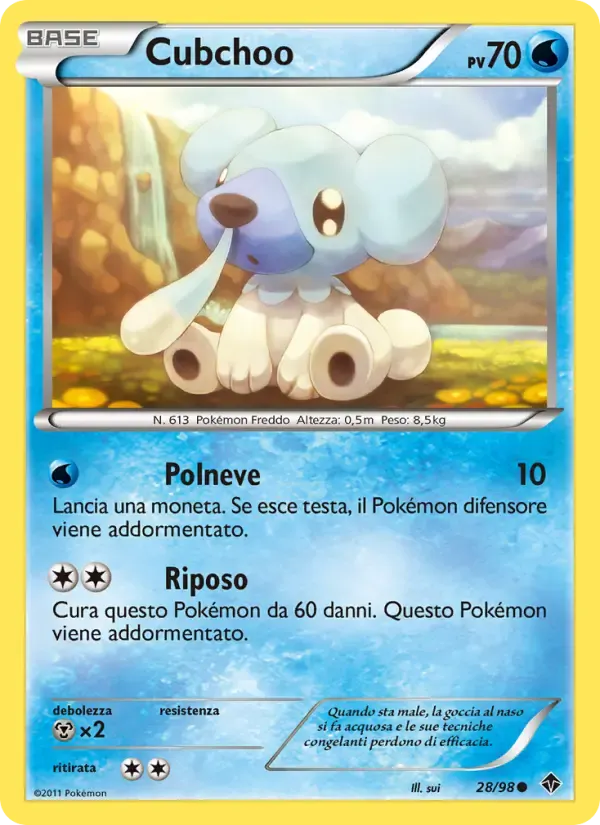 Cubchoo — Nuove Forze 28 Italian Pokémon card