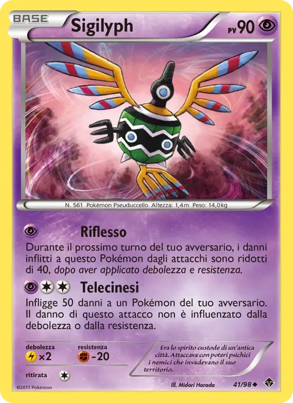 Sigilyph — Nuove Forze 41 Italian Pokémon card