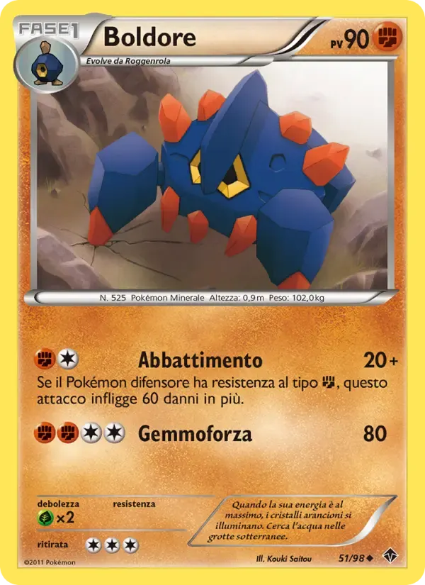 Boldore — Nuove Forze 51 Italian Pokémon card