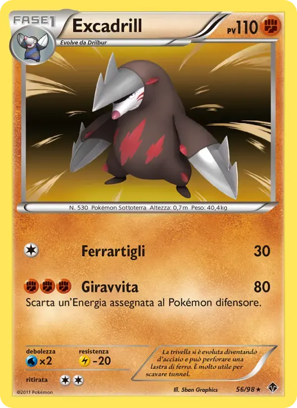 Excadrill — Nuove Forze 56 Italian Pokémon card