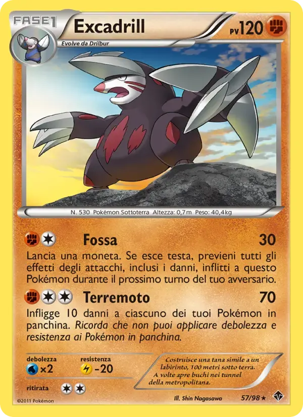 Excadrill — Nuove Forze 57 Italian Pokémon card