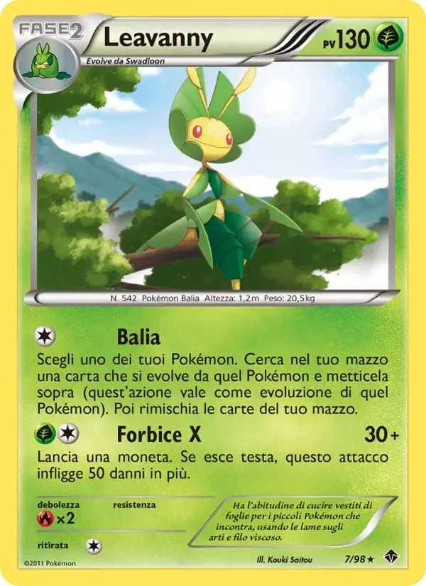 Leavanny — Nuove Forze 7 Italian Pokémon card