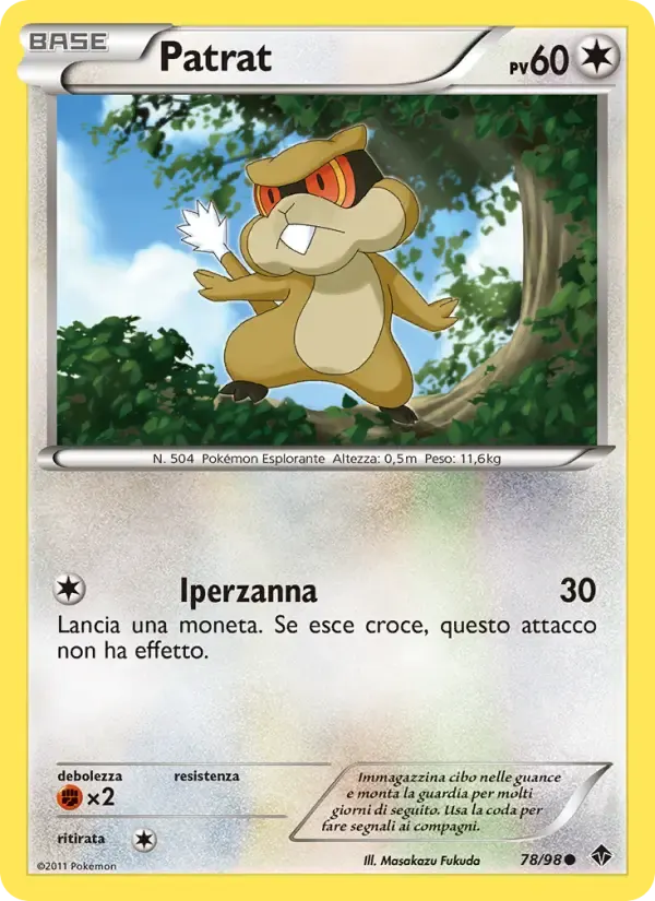Patrat — Nuove Forze 78 Italian Pokémon card