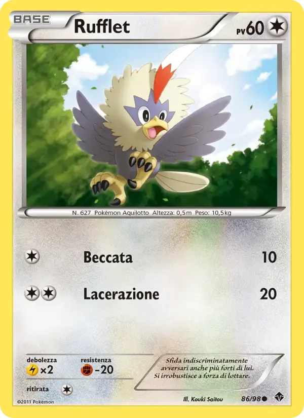 Rufflet — Nuove Forze 86 Italian Pokémon card
