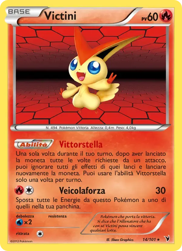 Victini — Vittorie Regali 14 Italian Pokémon card