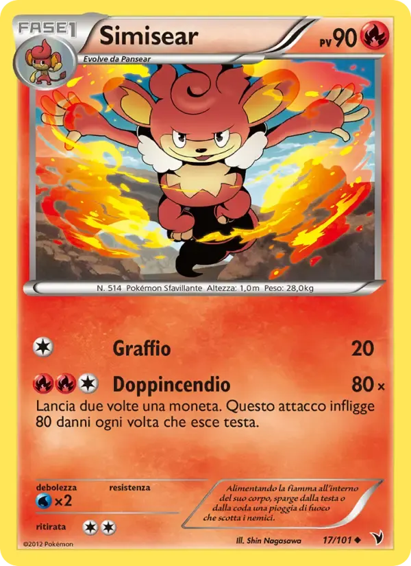 Simisear — Vittorie Regali 17 Italian Pokémon card
