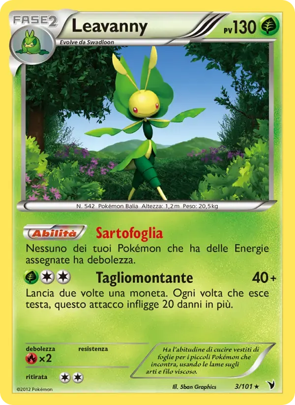 Leavanny — Vittorie Regali 3 Italian Pokémon card