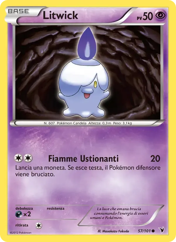 Litwick — Vittorie Regali 57 Italian Pokémon card