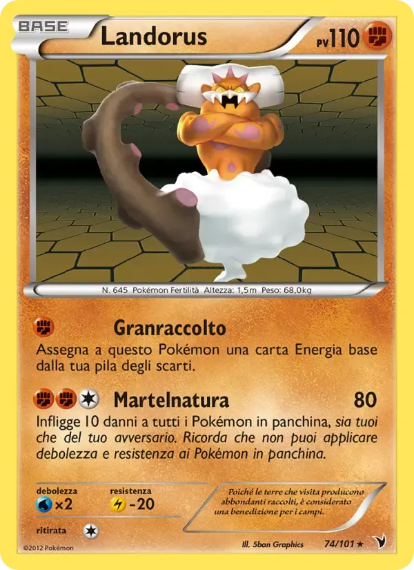 Landorus — Vittorie Regali 74 Italian Pokémon card