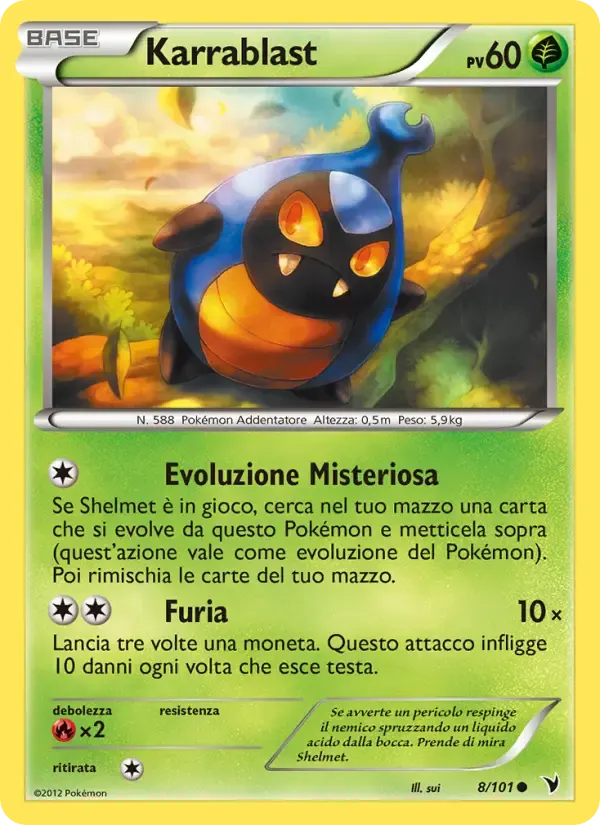 Karrablast — Vittorie Regali 8 Italian Pokémon card