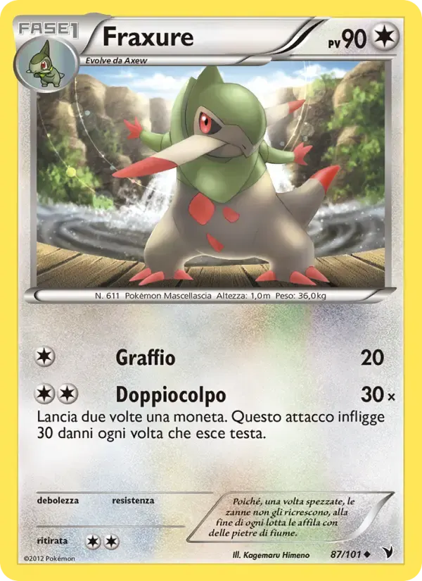 Fraxure — Vittorie Regali 87 Italian Pokémon card