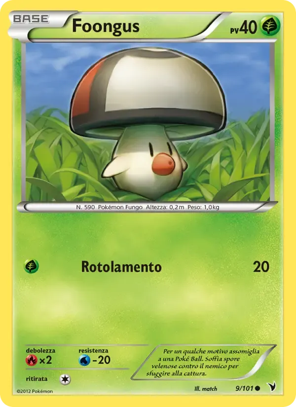 Foongus — Vittorie Regali 9 Italian Pokémon card