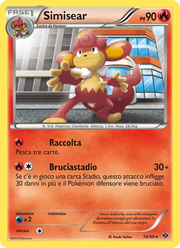 Simisear — Destini Futuri 16 Italian Pokémon card