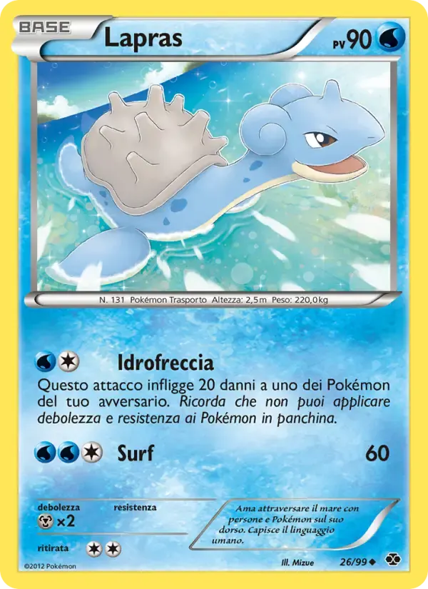 Lapras — Destini Futuri 26 Italian Pokémon card