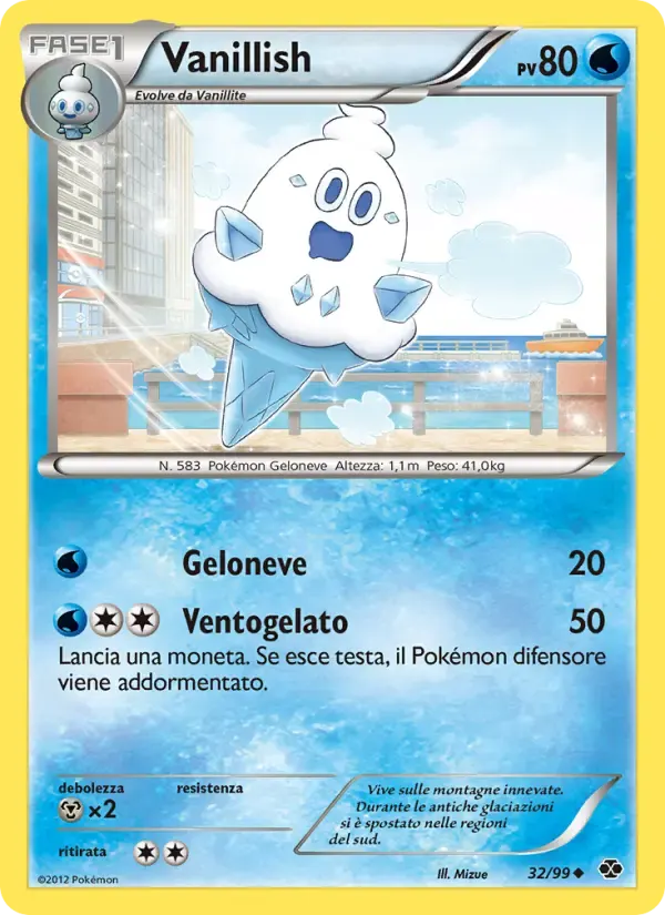 Vanillish — Destini Futuri 32 Italian Pokémon card