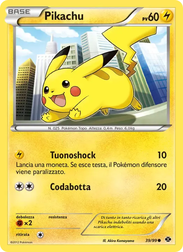 Pikachu — Destini Futuri 39 Italian Pokémon card